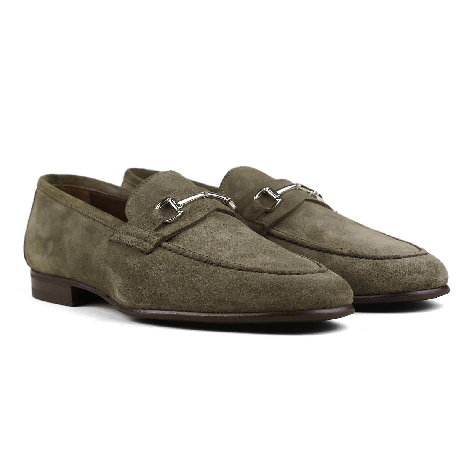 Trendora™ - Olive suede loafers