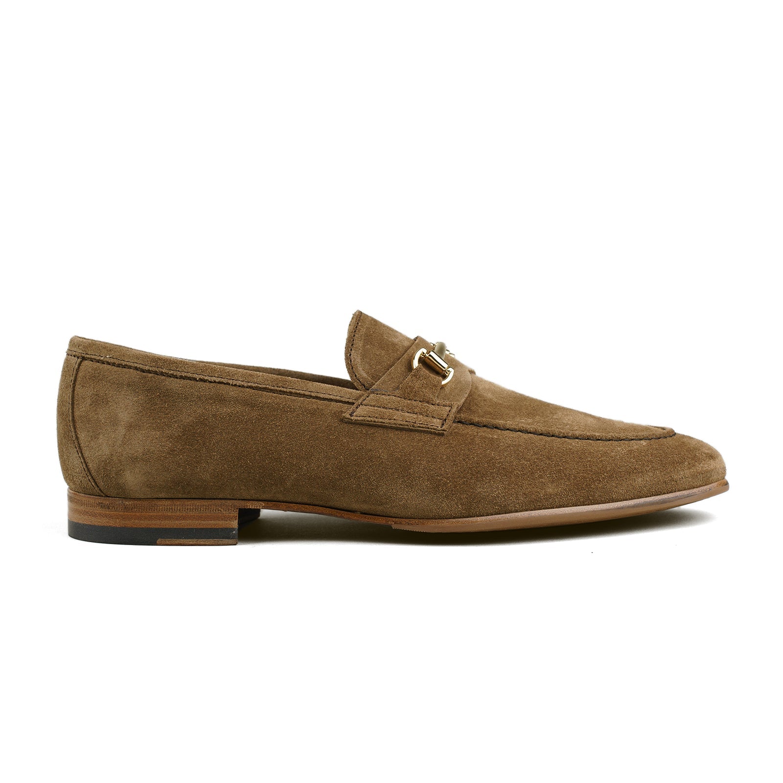 Trendora™ - Medium brown suede loafers