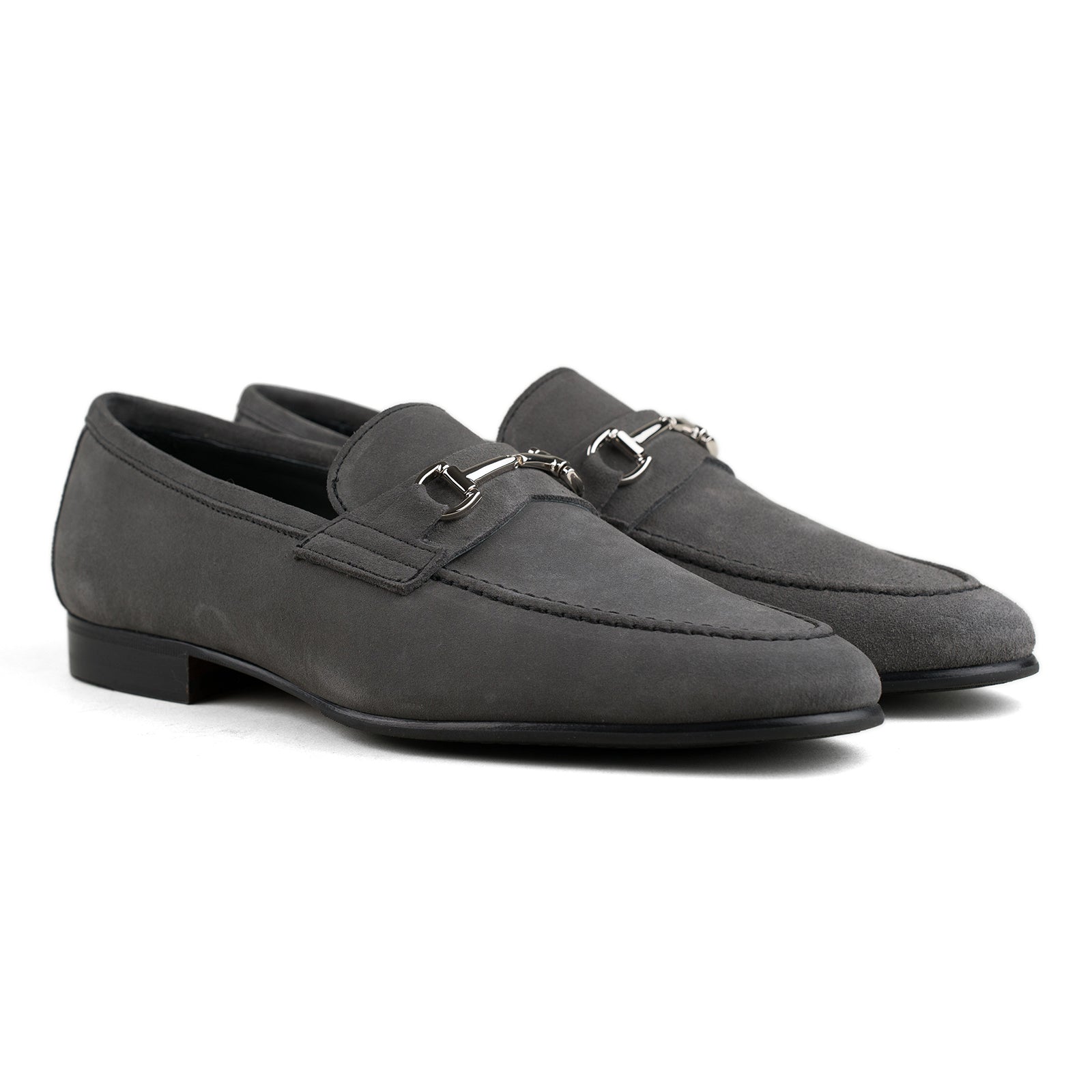 Trendora™ - Grey suede loafers