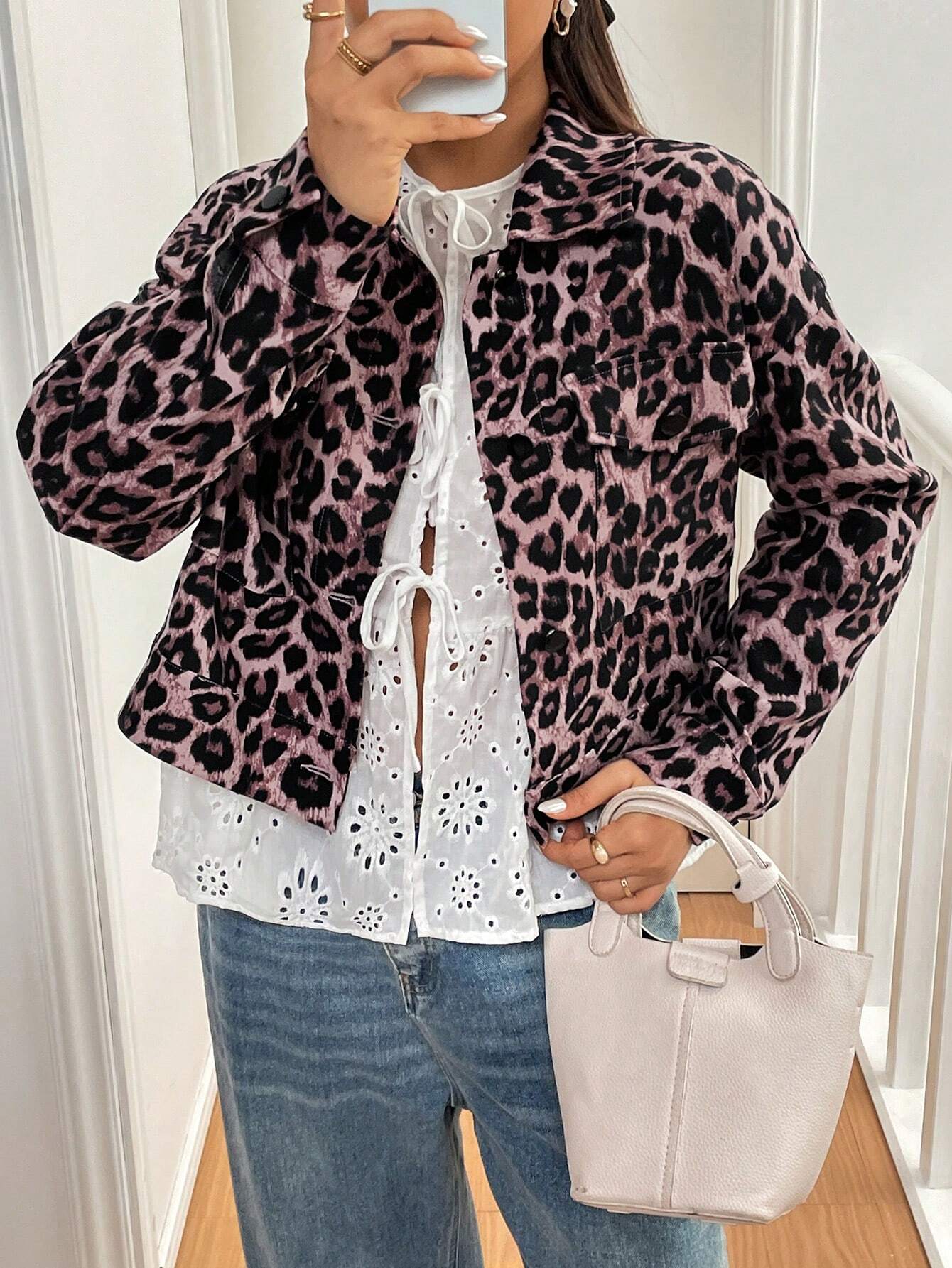 Kim™ - Causal leopard jacket