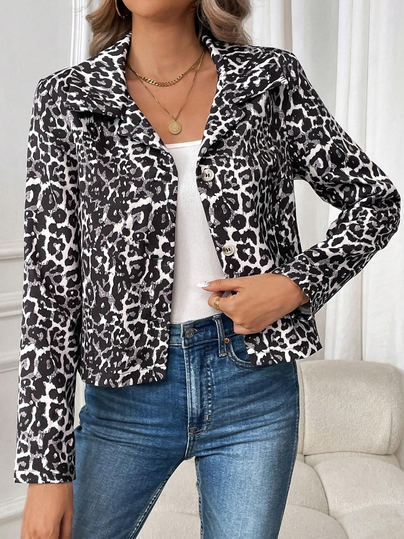 Emma™ - Grey leopard jacket