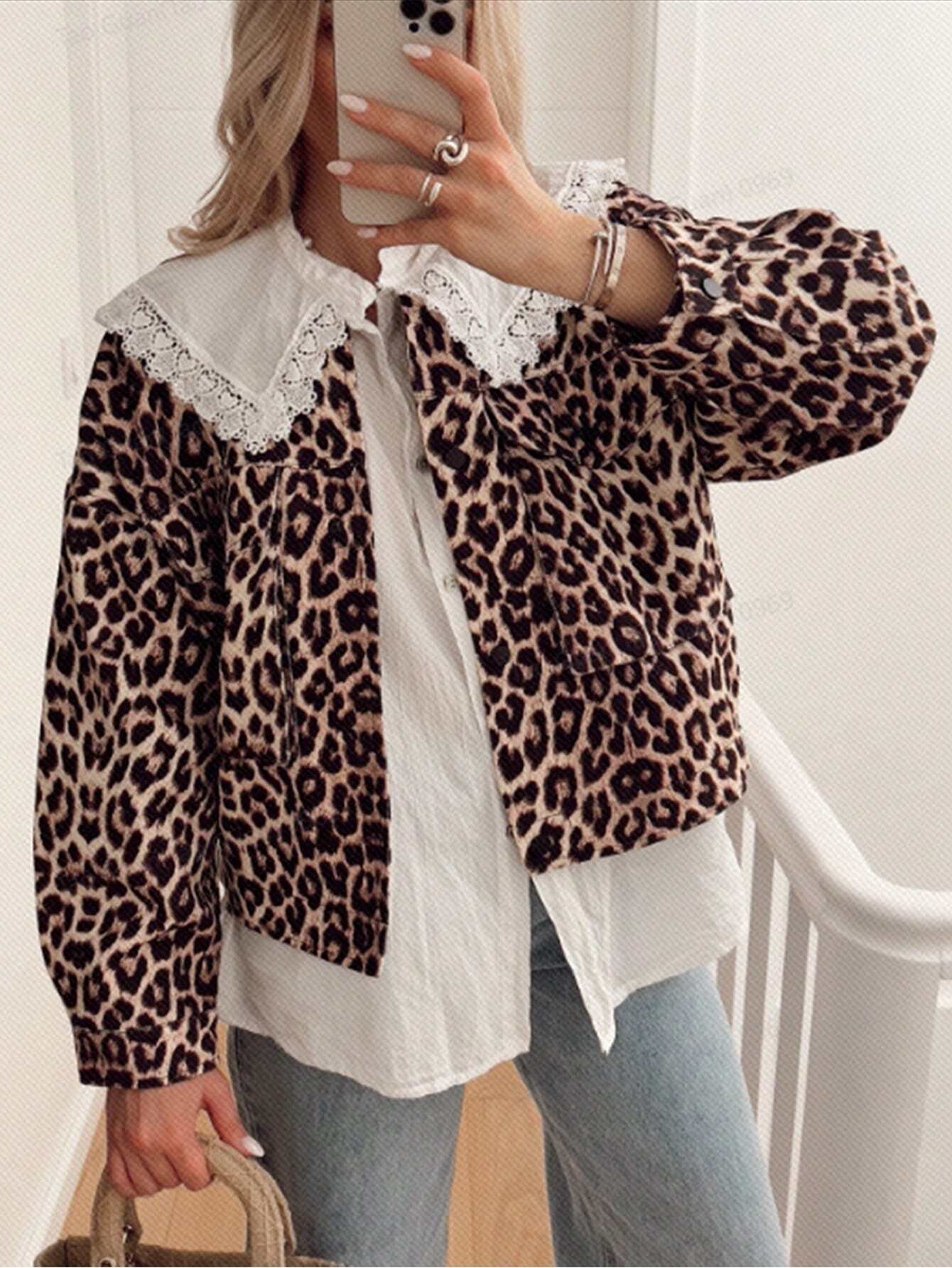 Kim™ - Causal leopard jacket