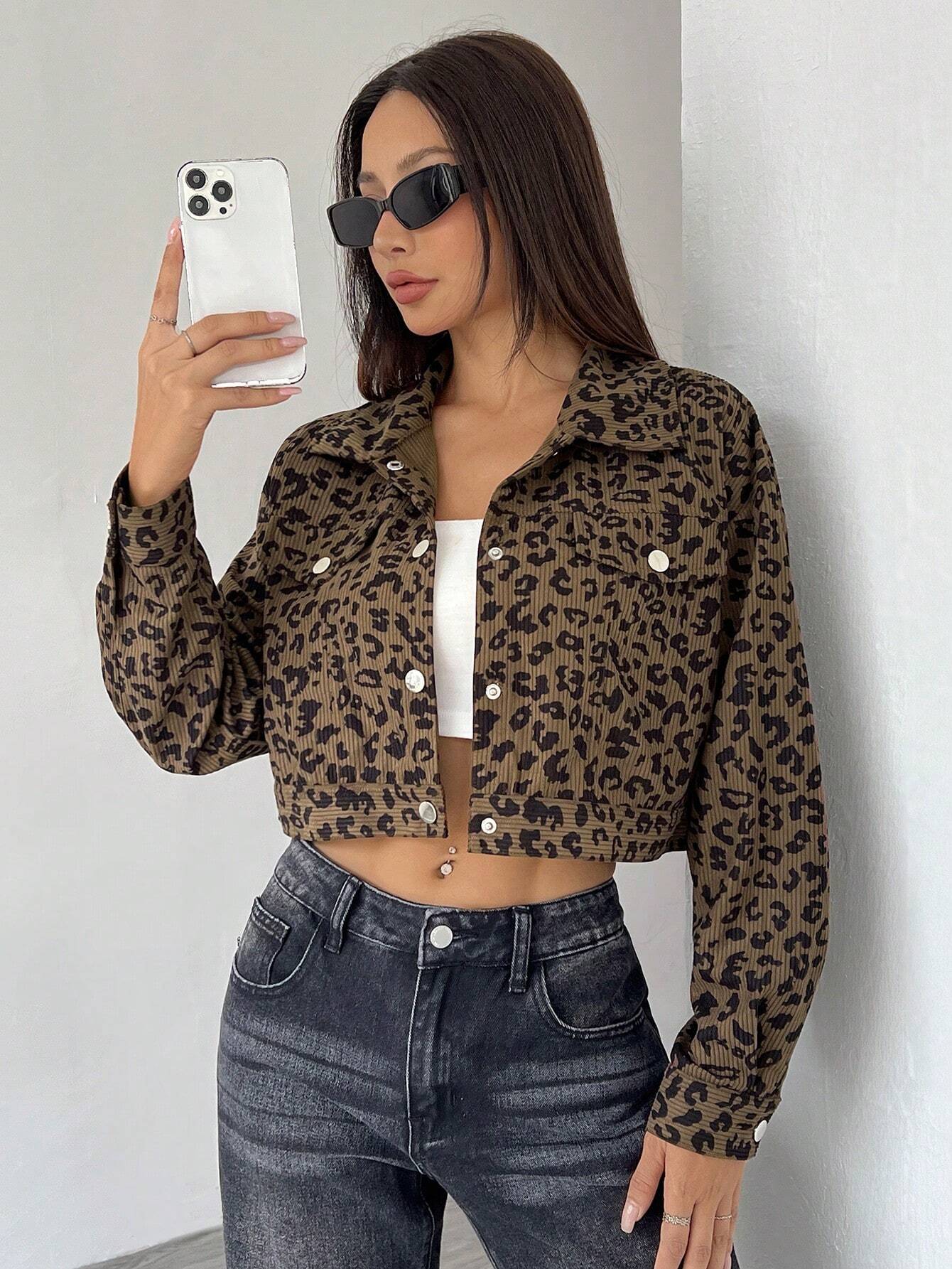 Caroline™ - Casual leopard print jacket