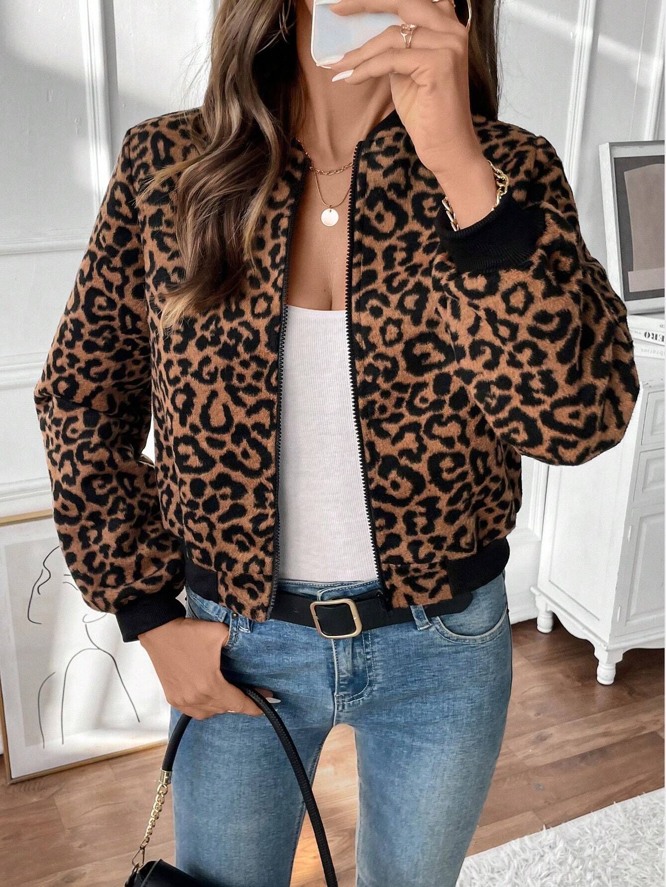 Susan™ - Casual cardigan leopard