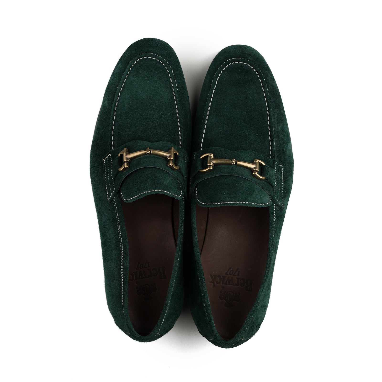 Trendora™ - Green suede loafers