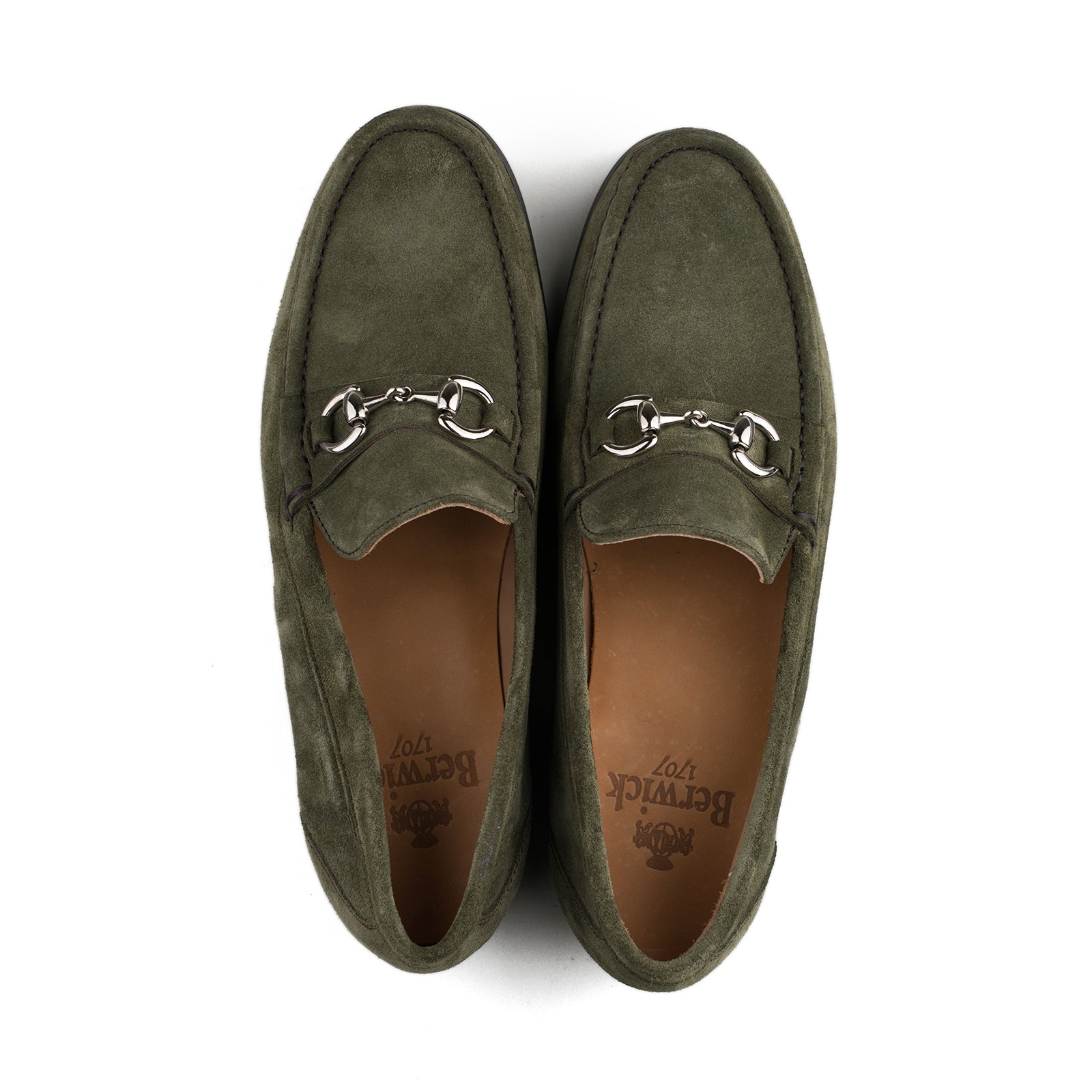 Trendora™ - Green suede loafers