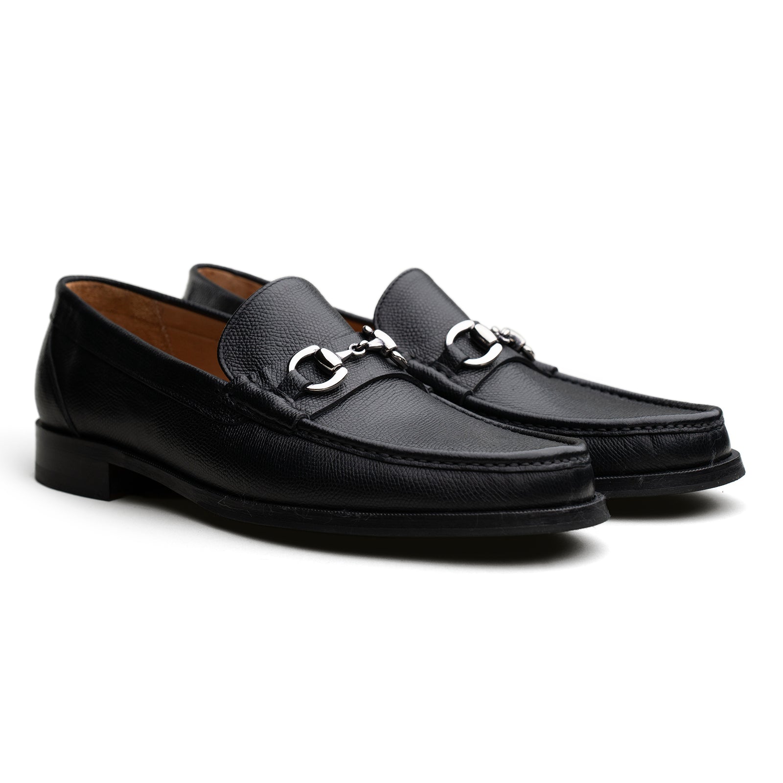 Trendora™ - Black grain loafers