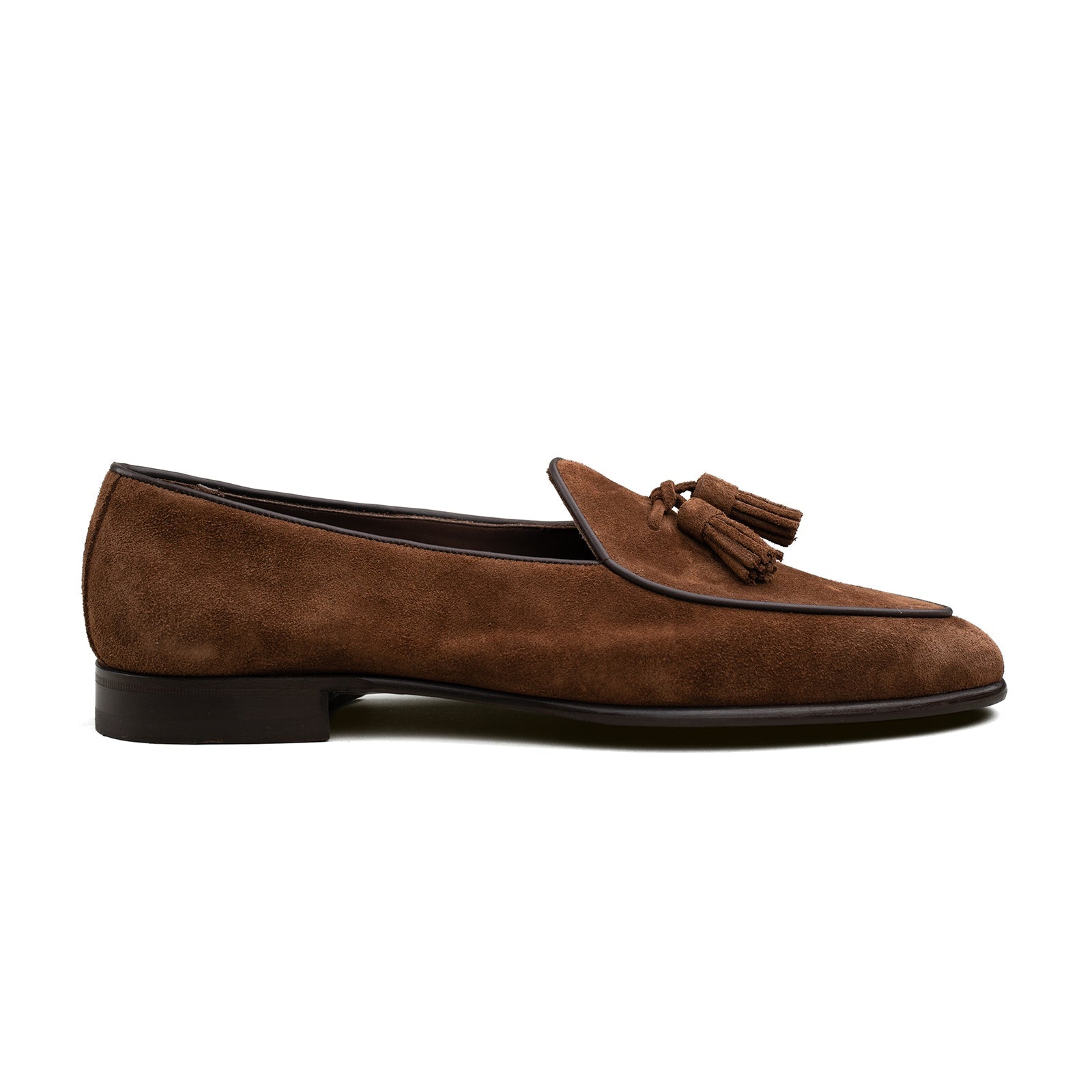 Trendora™ - Medium brown suede loafers