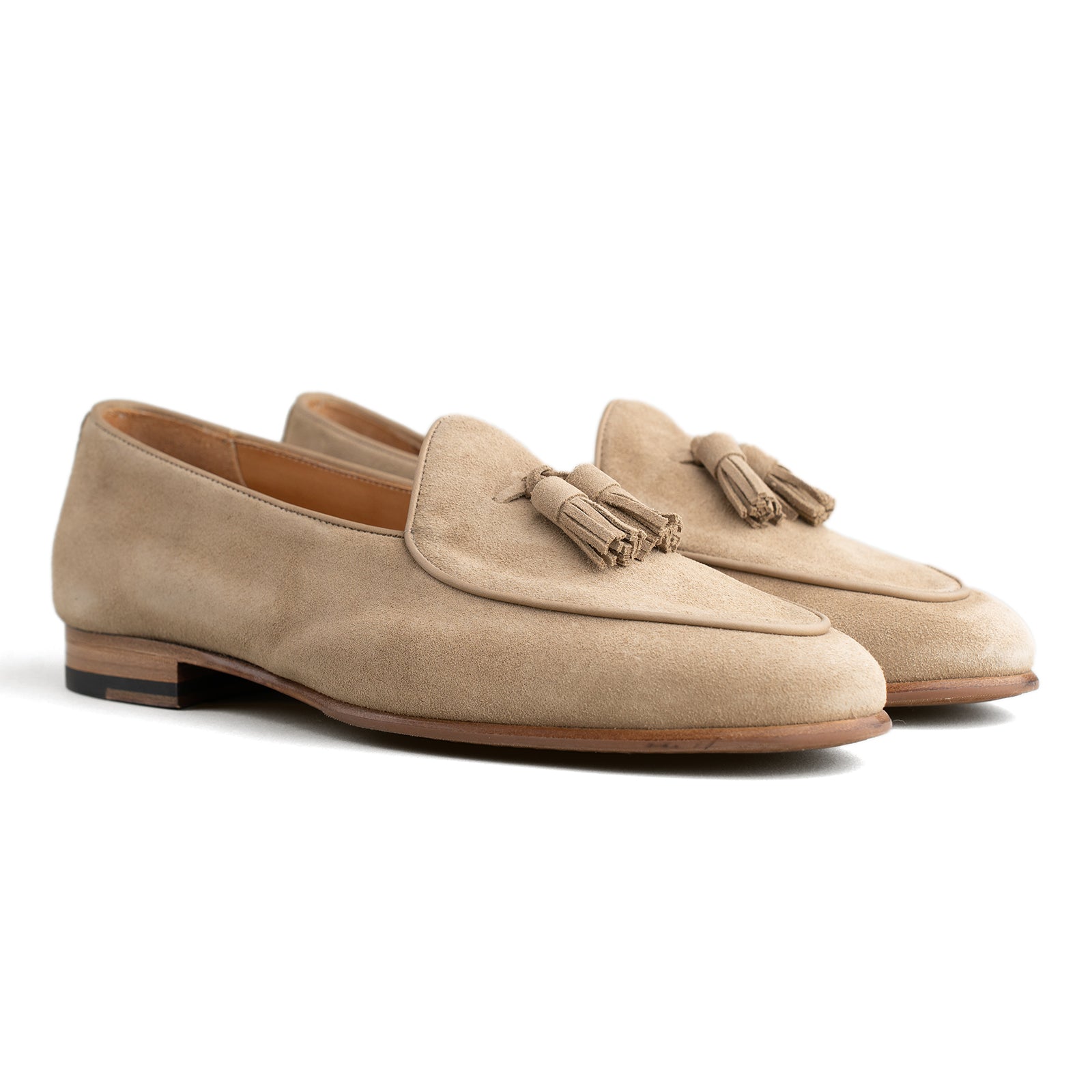 Trendora™ - Beige suede loafers