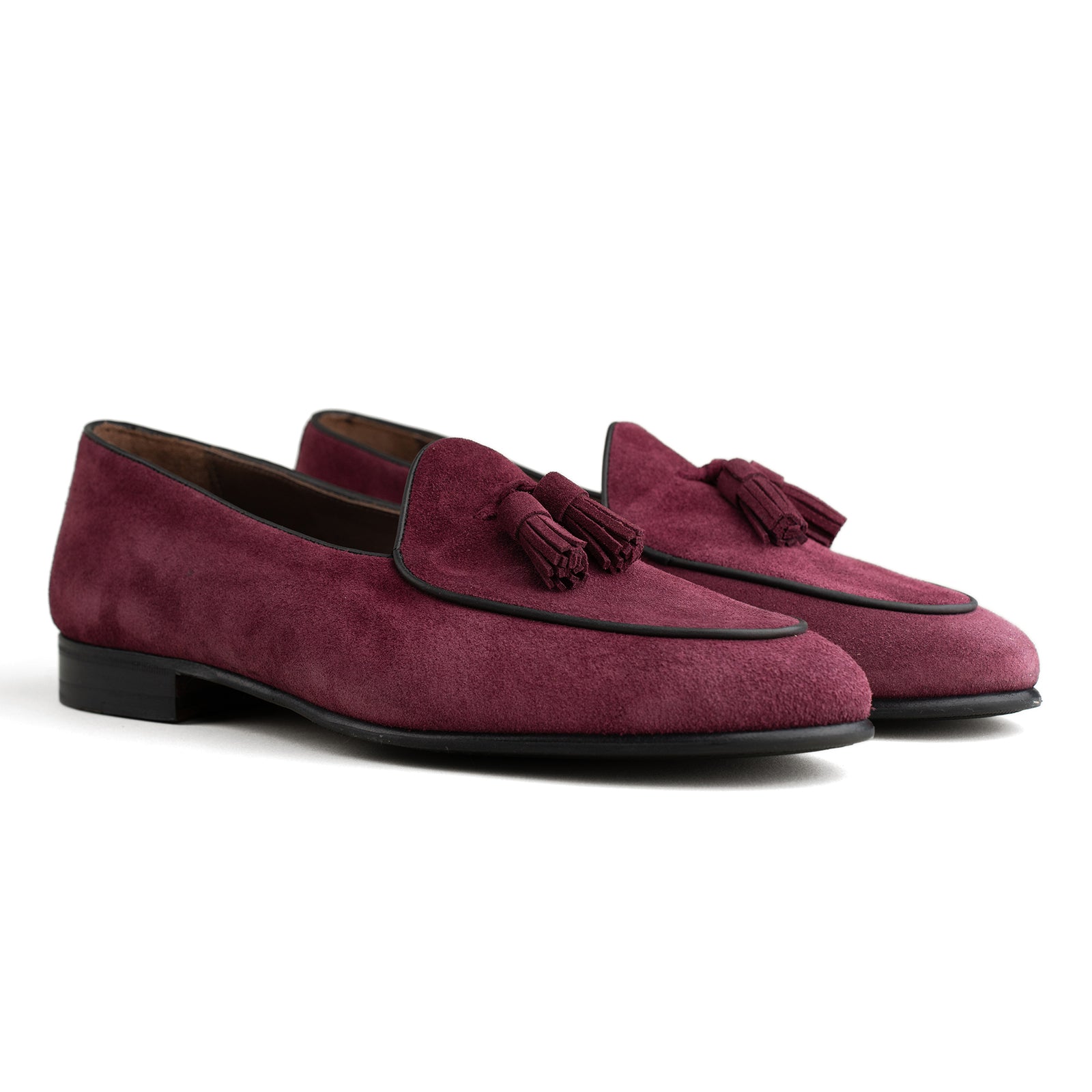 Trendora™ - Burgundy suede loafers