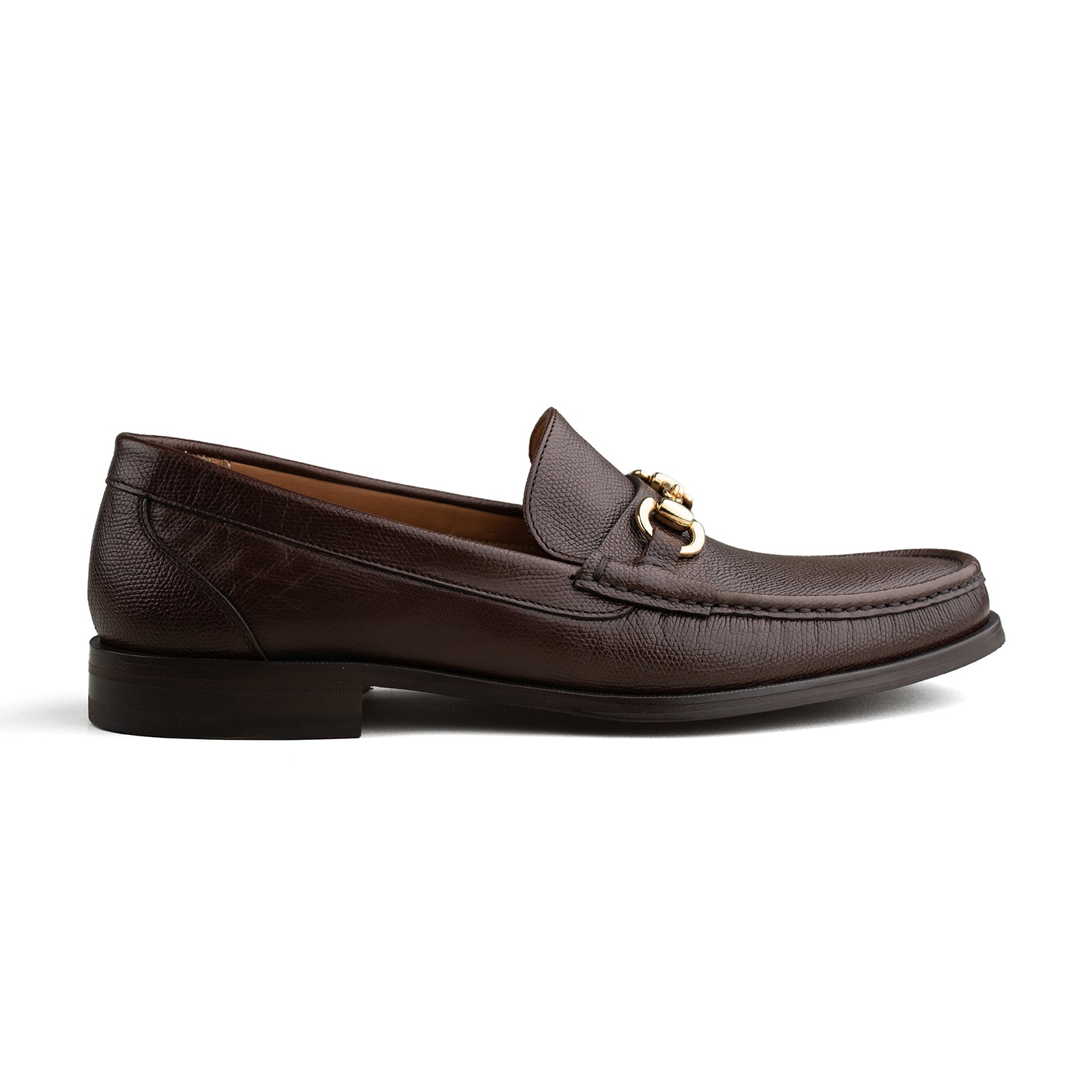 Trendora™ - Brown grain loafers