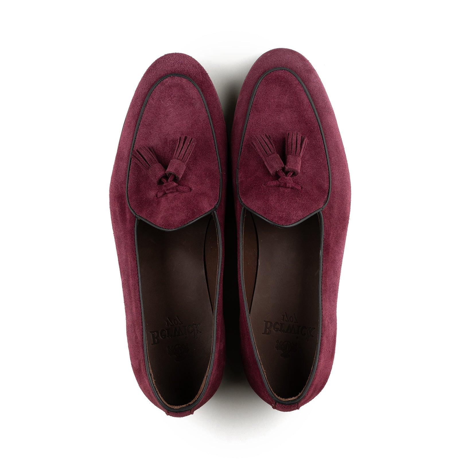 Trendora™ - Burgundy suede loafers