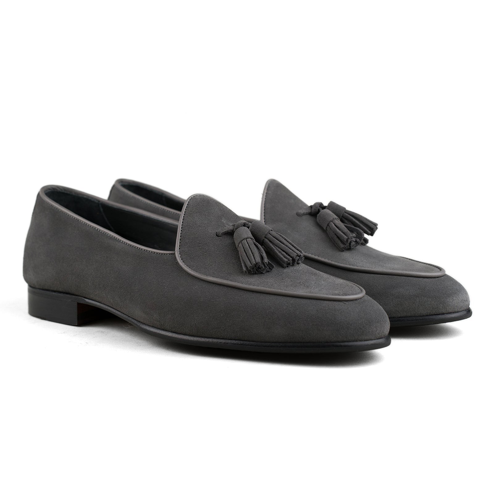 Trendora™ - Grey suede loafers