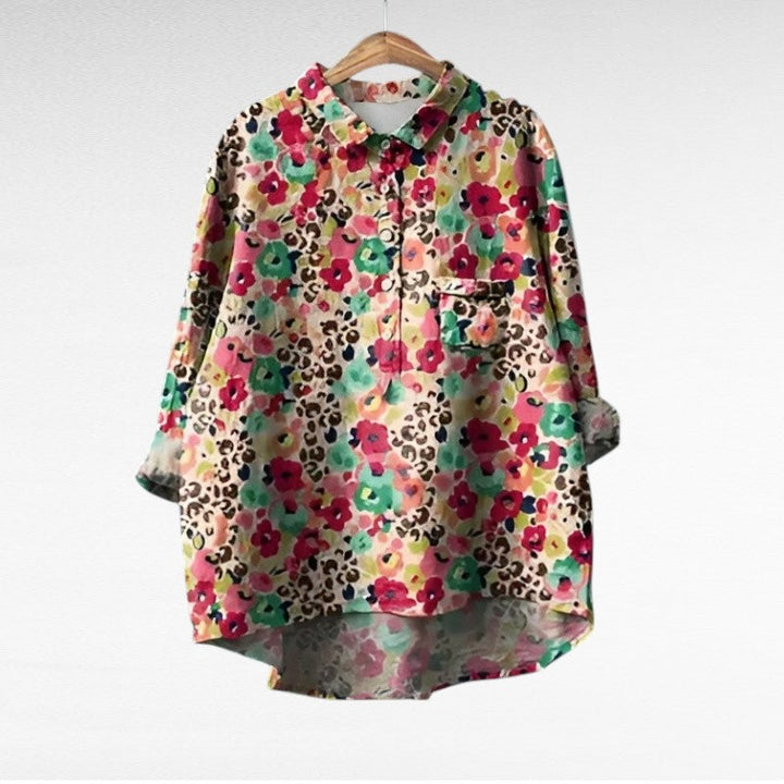 NADIA |  Elegant Summer Linen Blouse