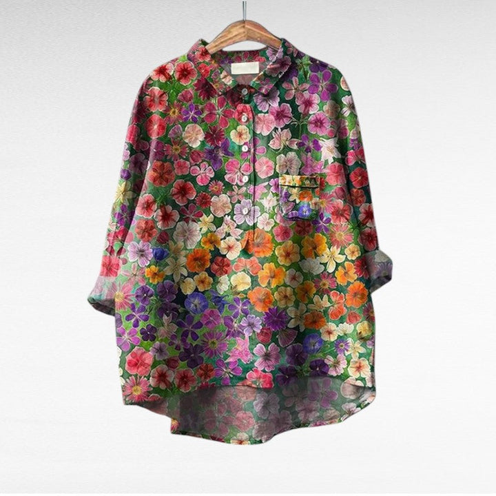 THERESY | Elegant Summer Linen Blouse