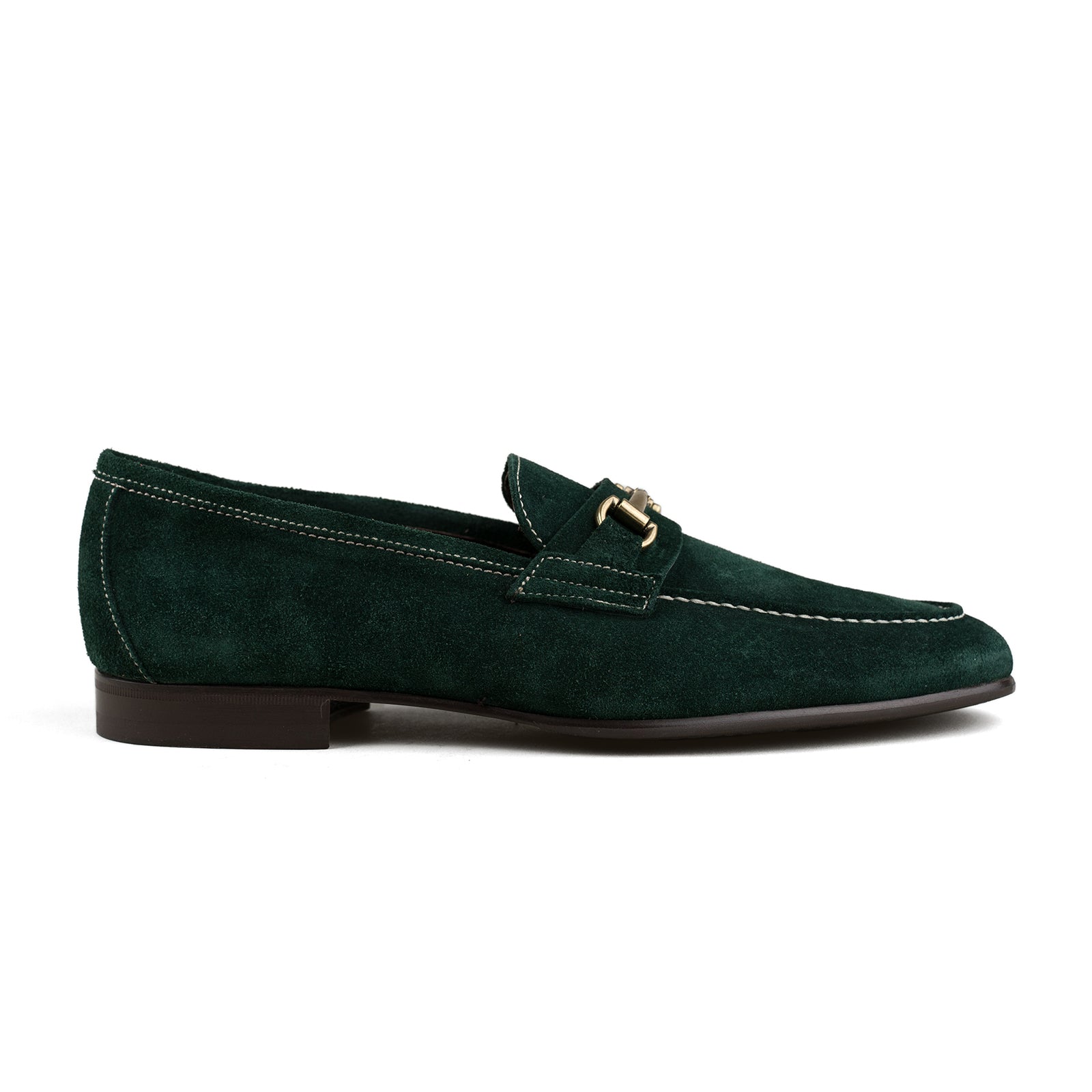 Trendora™ - Green suede loafers