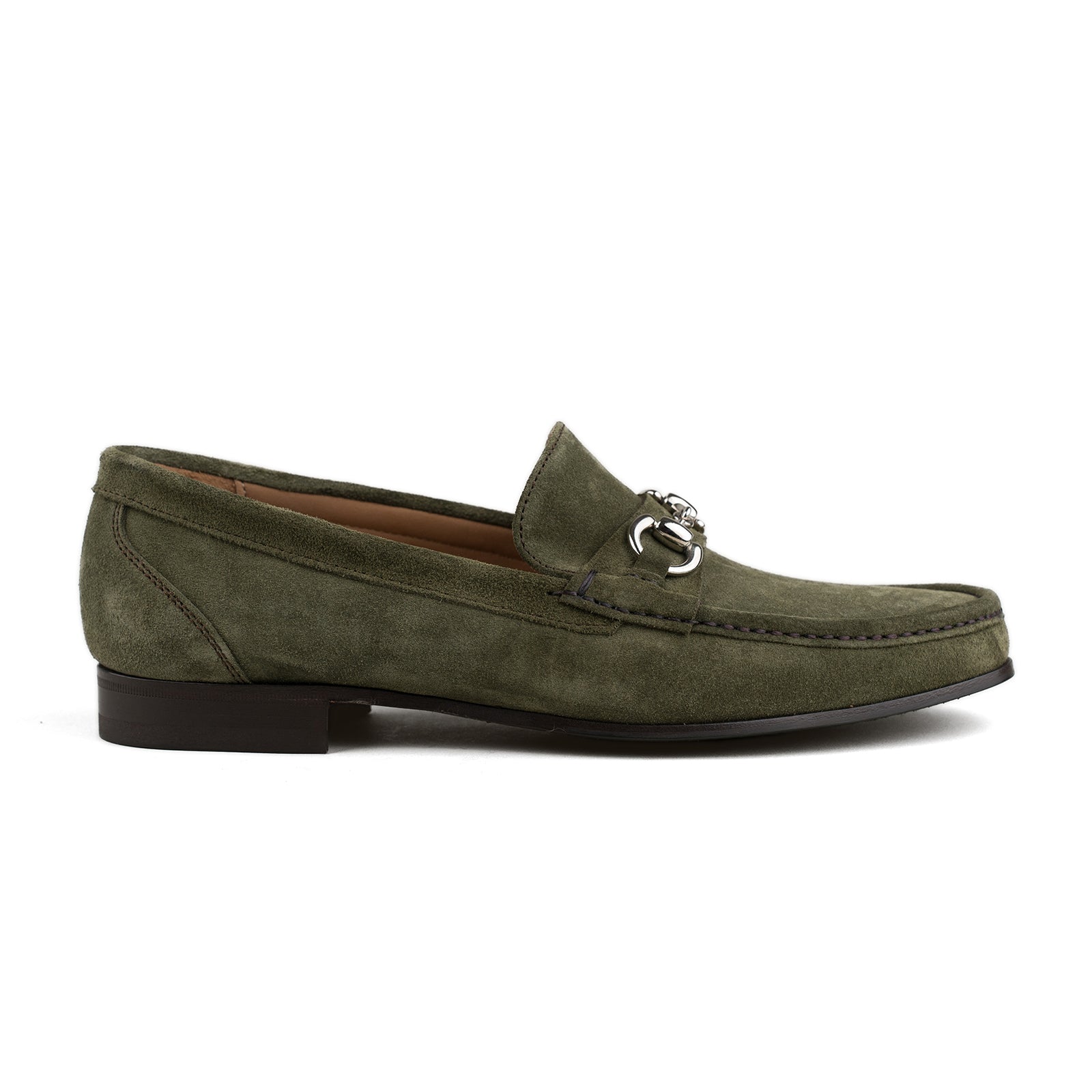 Trendora™ - Green suede loafers