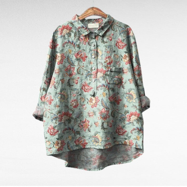 CLARICE | Elegante Blusa de Verano de Lino