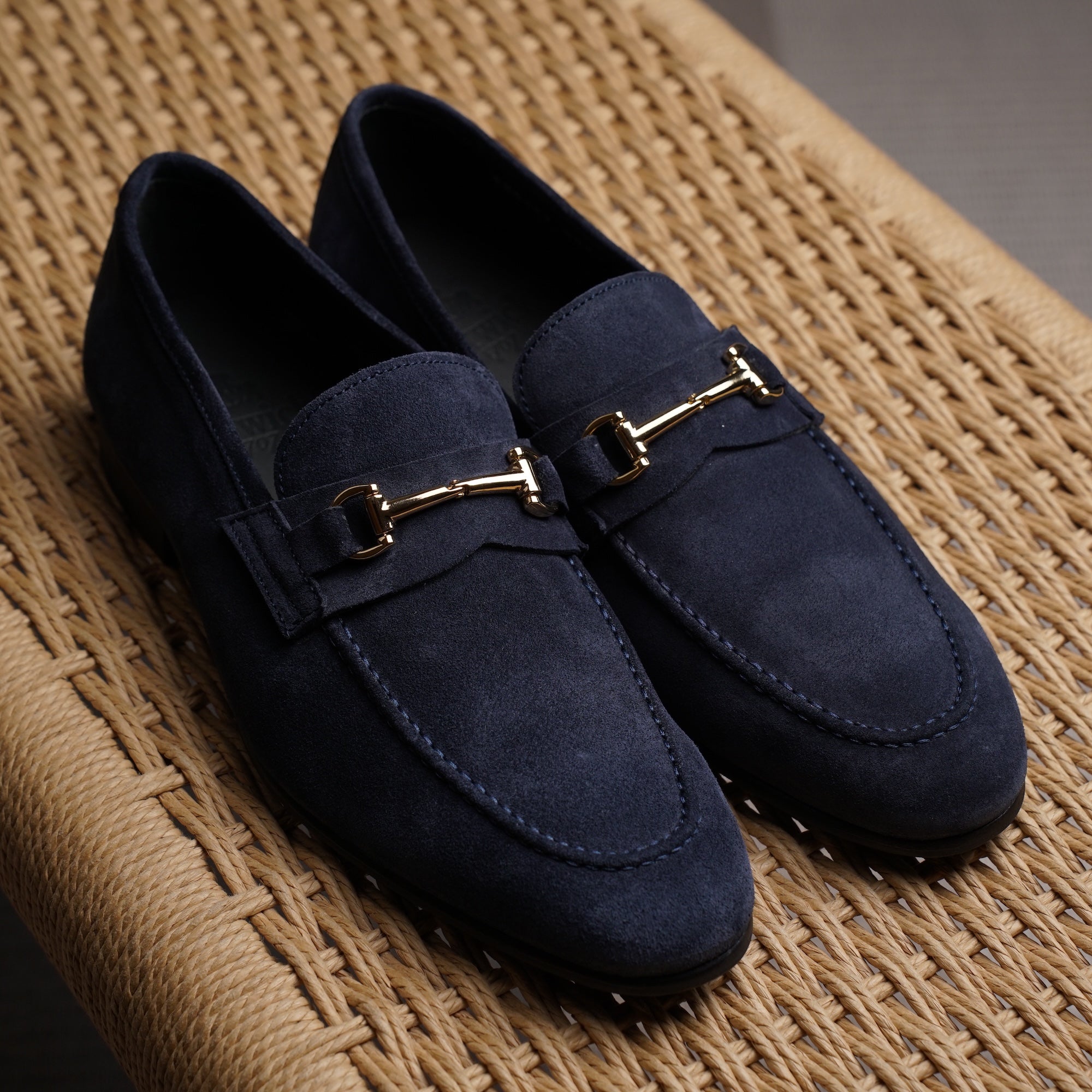 Trendora™ - Navy suede loafers