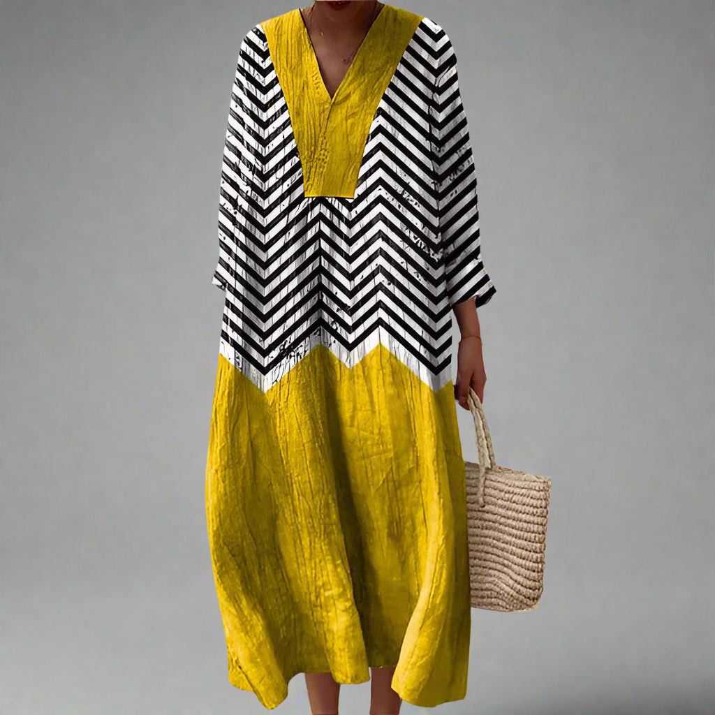 AINSLEY™ | Elegant Geometric Dress