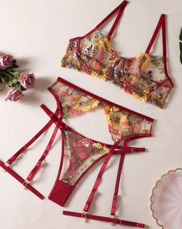 Trendora™ | 3-piece lingerie set