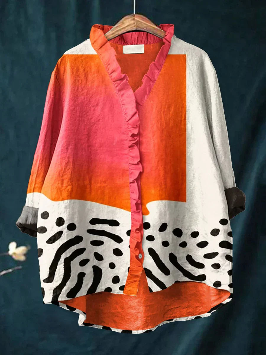 Melinda | Elegant Summer Linen Blouse
